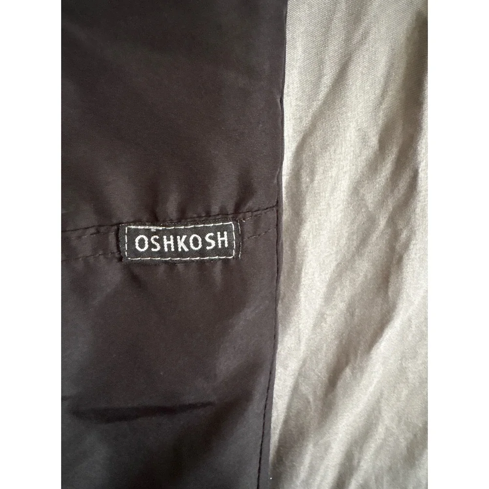 OshKosh B'gosh Snow Bibs 2T Black Gorpcore Winter Insulated Overalls Zipper